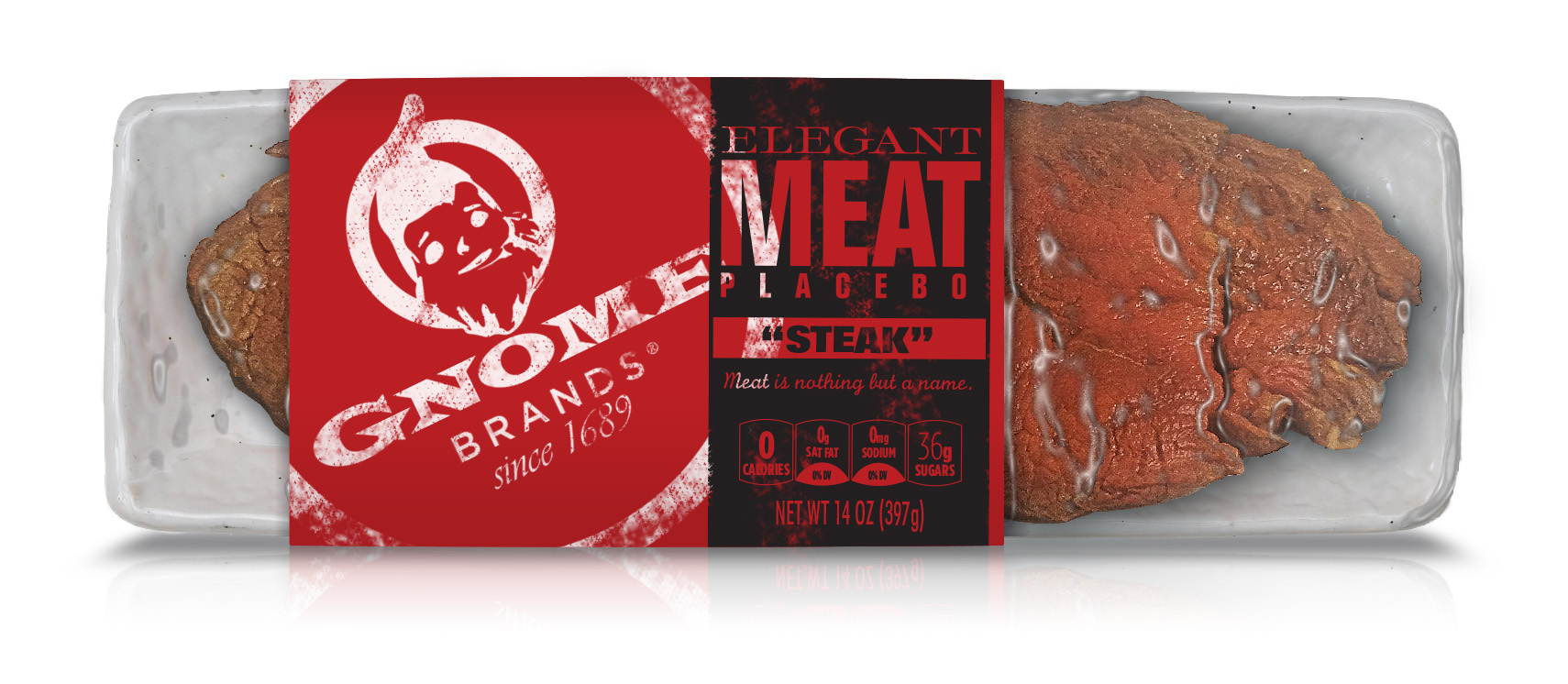 Elegant “Meat” Placebos by Gnome Brands®